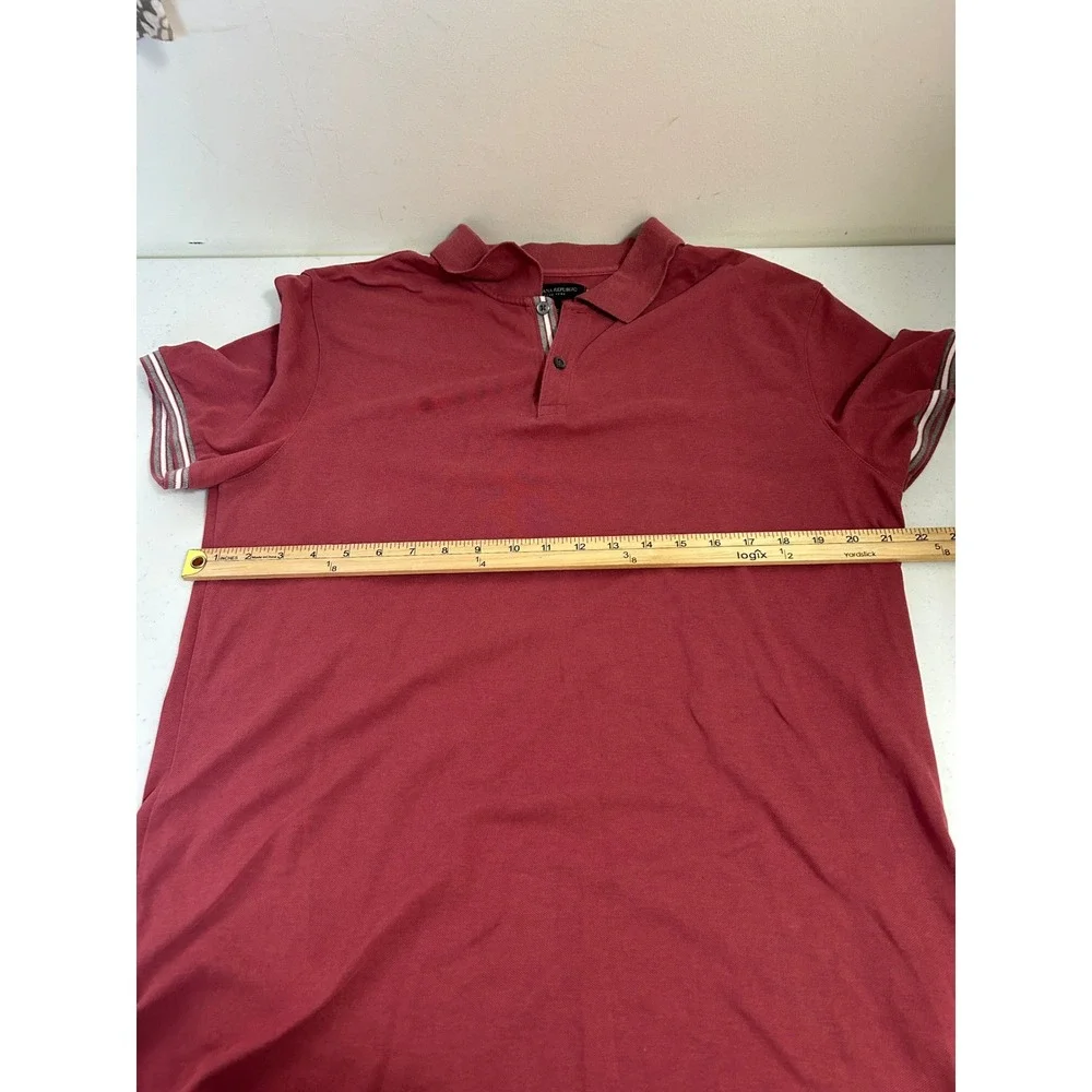 Banana Republic Core‎ Temp Polo Shirt Mens Large Burgundy Short Sleeve